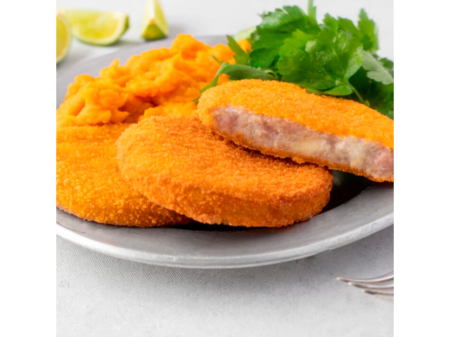 Medallones de pollo con jamon y queso