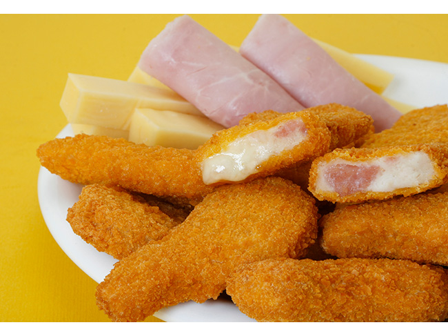 Patitas de pollo con jamon y queso