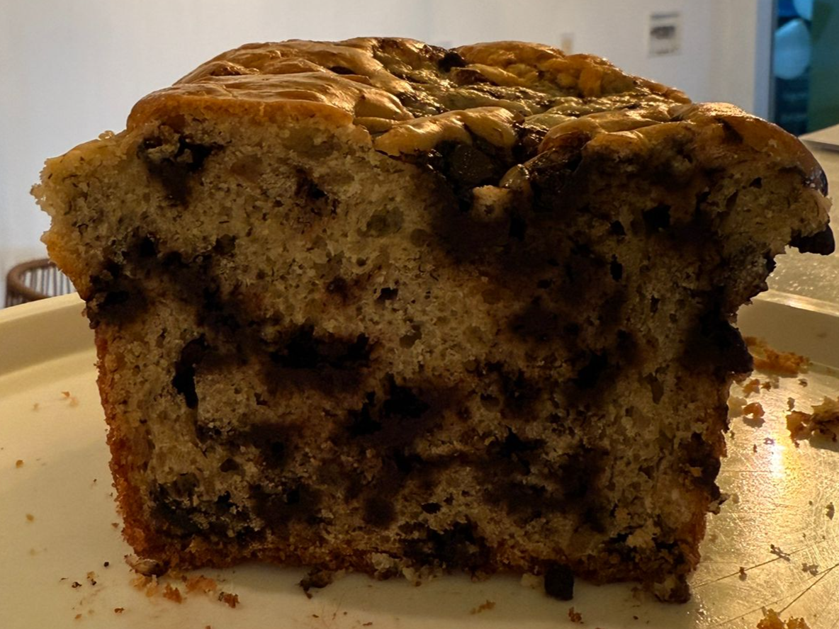 Budín de Banana, Chips y  Nueces