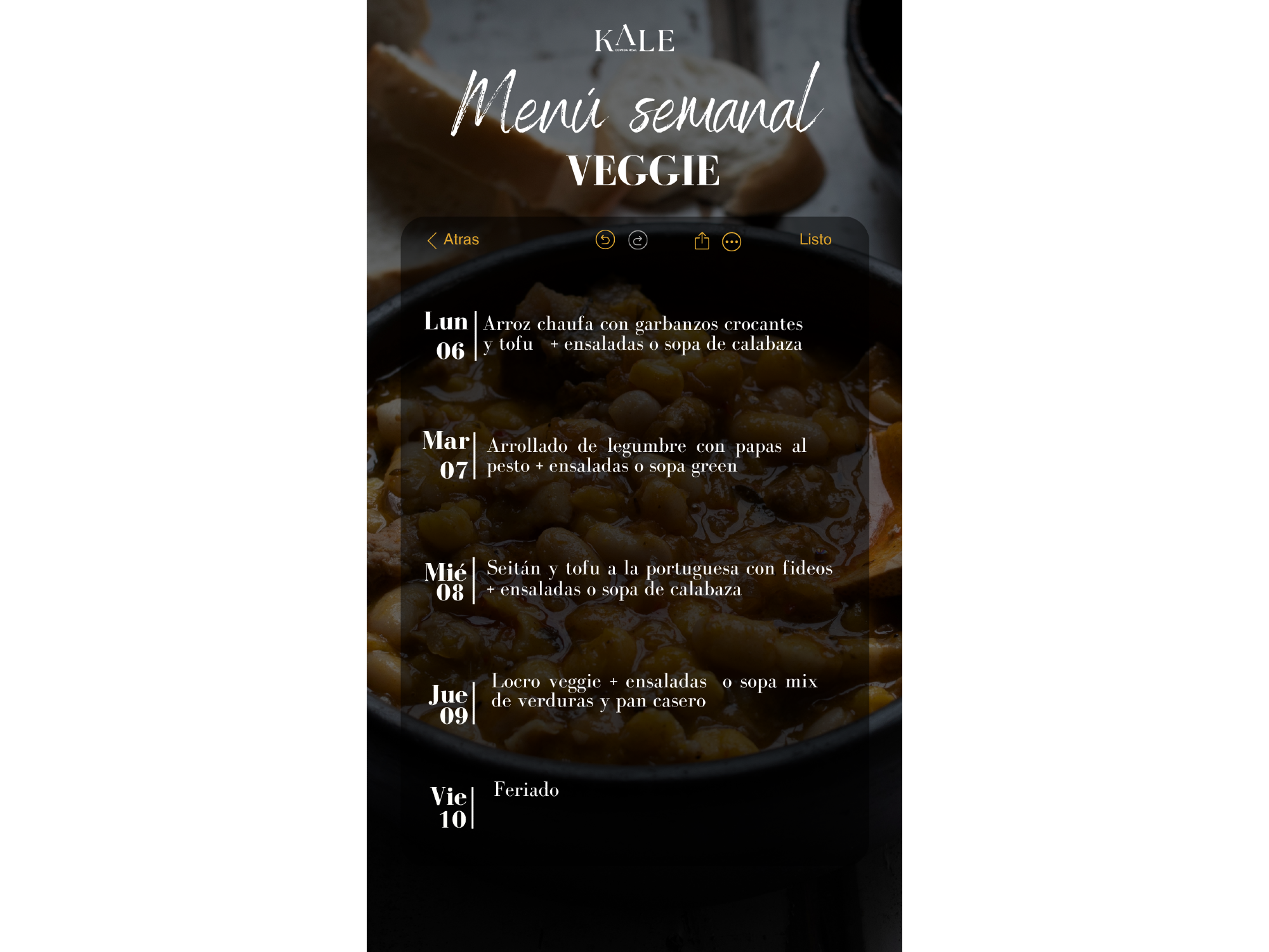 VIANDA VEGGIE