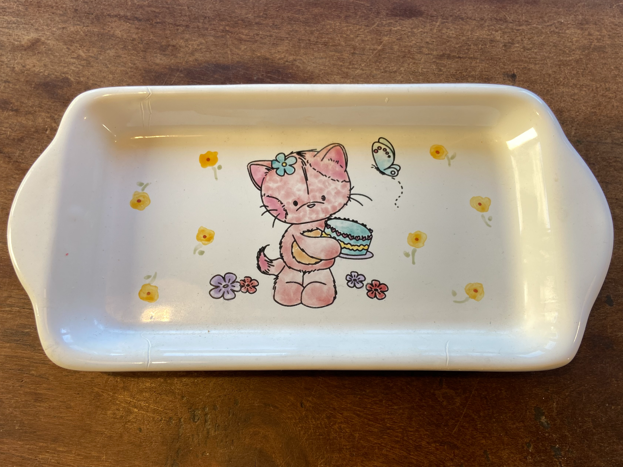 Bandeja Rectangular Chica Gatito