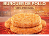 2 HAMBUEGESAS AL PLATO DE POLLO CRISPY (100% Pechuga) + puré o papas fritas + pan + postrecito