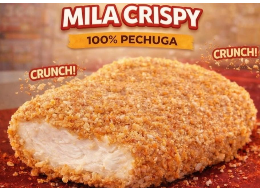 IDEAL NIÑOS ////MILA POLLO CRISPY  100% PECHUGA (Croante PREMIUN), con Pure o Fritas)