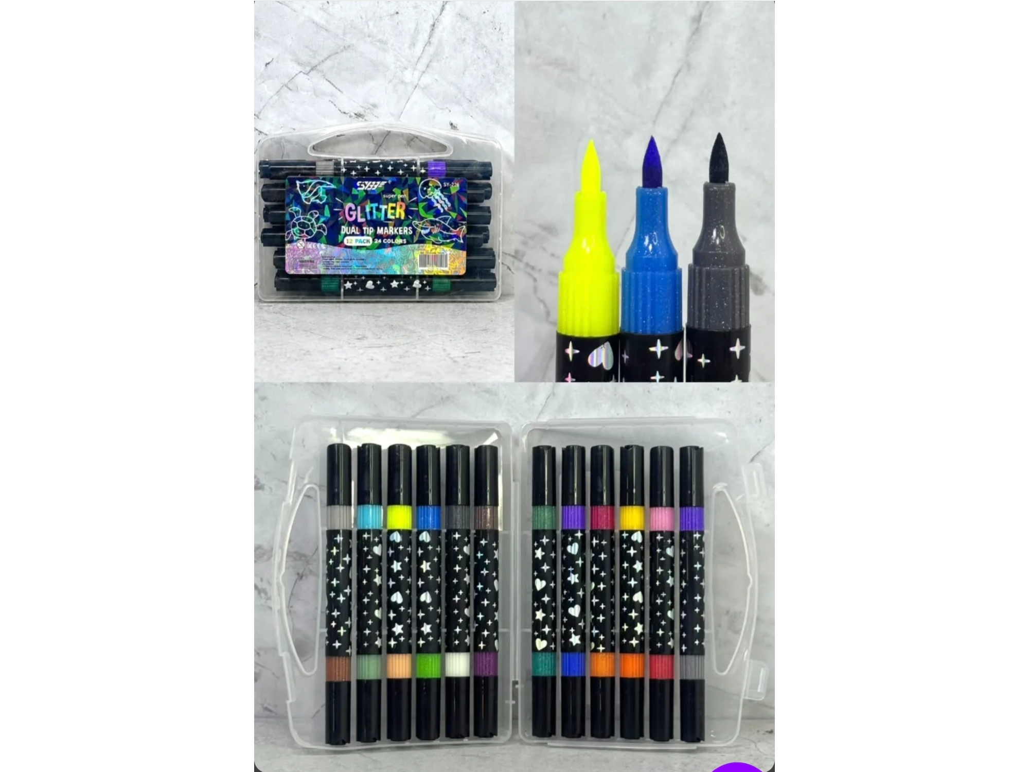 Marcadores c/ Glotter x 12
