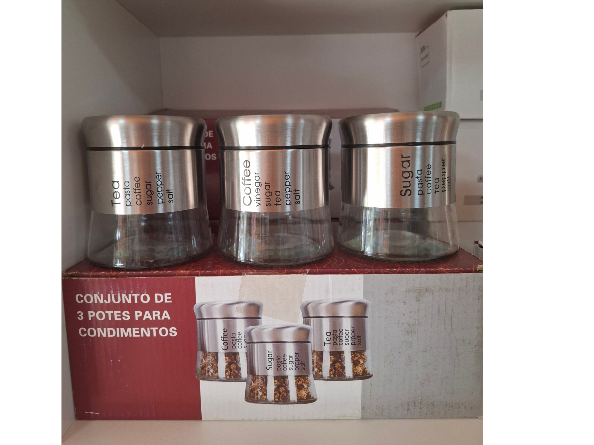 Frascos de vidrio/acero