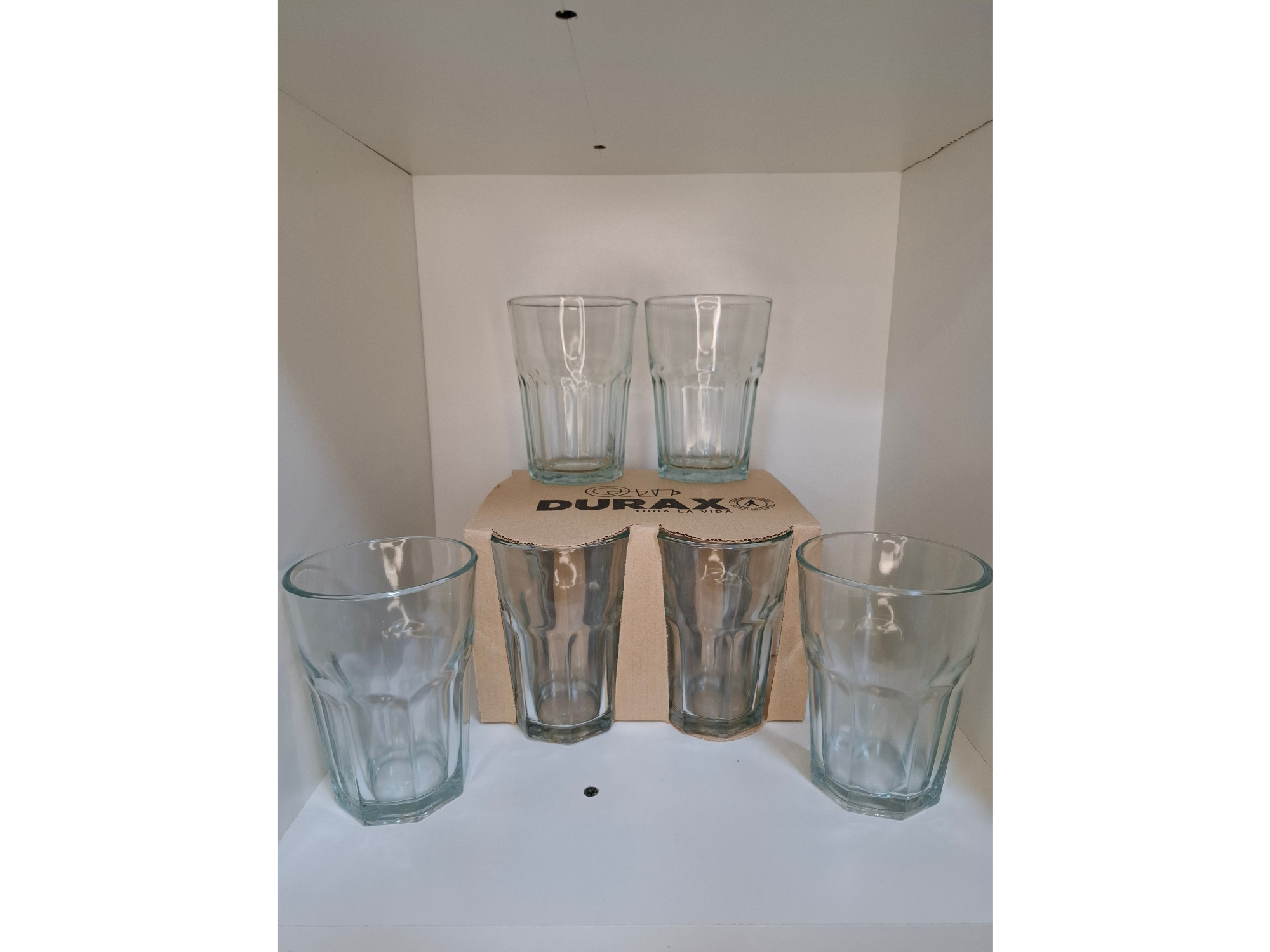 Vasos de vidrio Facetados