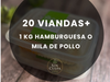 COMBO SIN CULPA ( 20 viandas + 1kg milanesa o hamb. pollo)