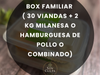 BOX FAMILIAR ( 30 VIANDAS + 2 KG MILANESA O HAMBURGUESA DE POLLO O COMBINADO)