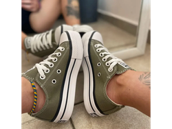 Zapatillas plataforma verde oliva