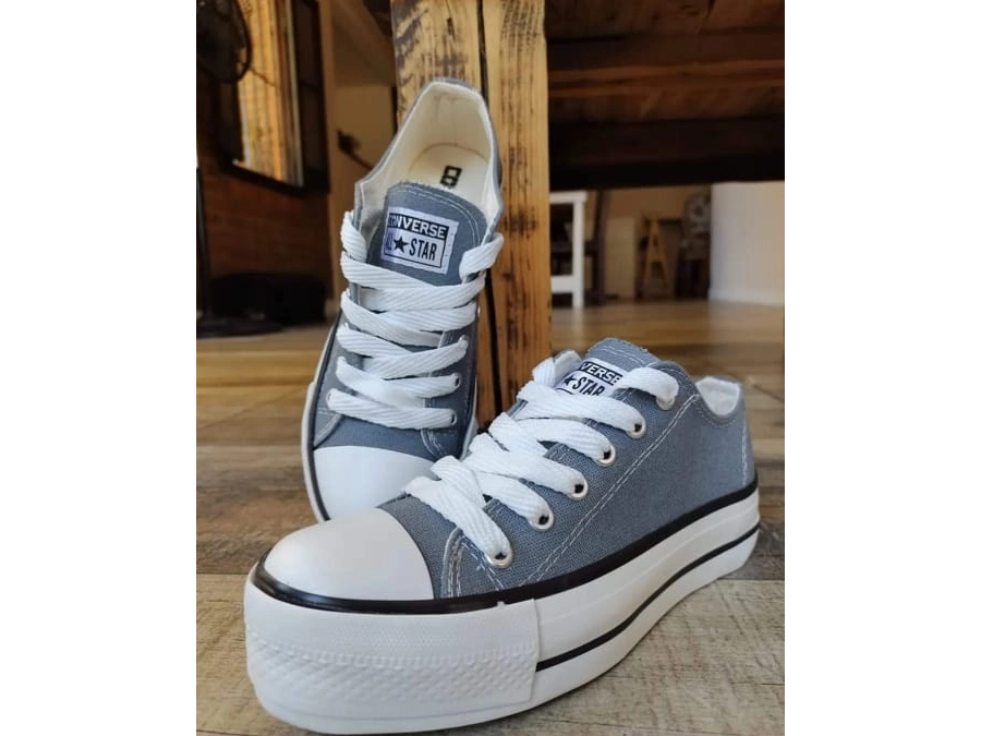 Zapatillas plataforma gris