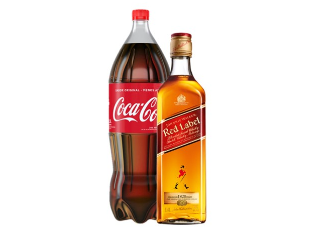 WHISKY RED LABEL + COCA COLA 2,25L