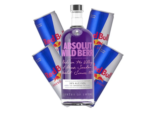 ABSOLUT SABORIZADO + 4 RED BULL 250ML