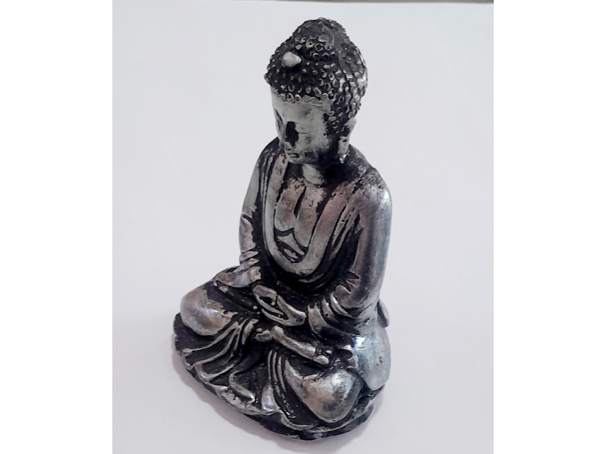 Buda gris plata Feng Shui