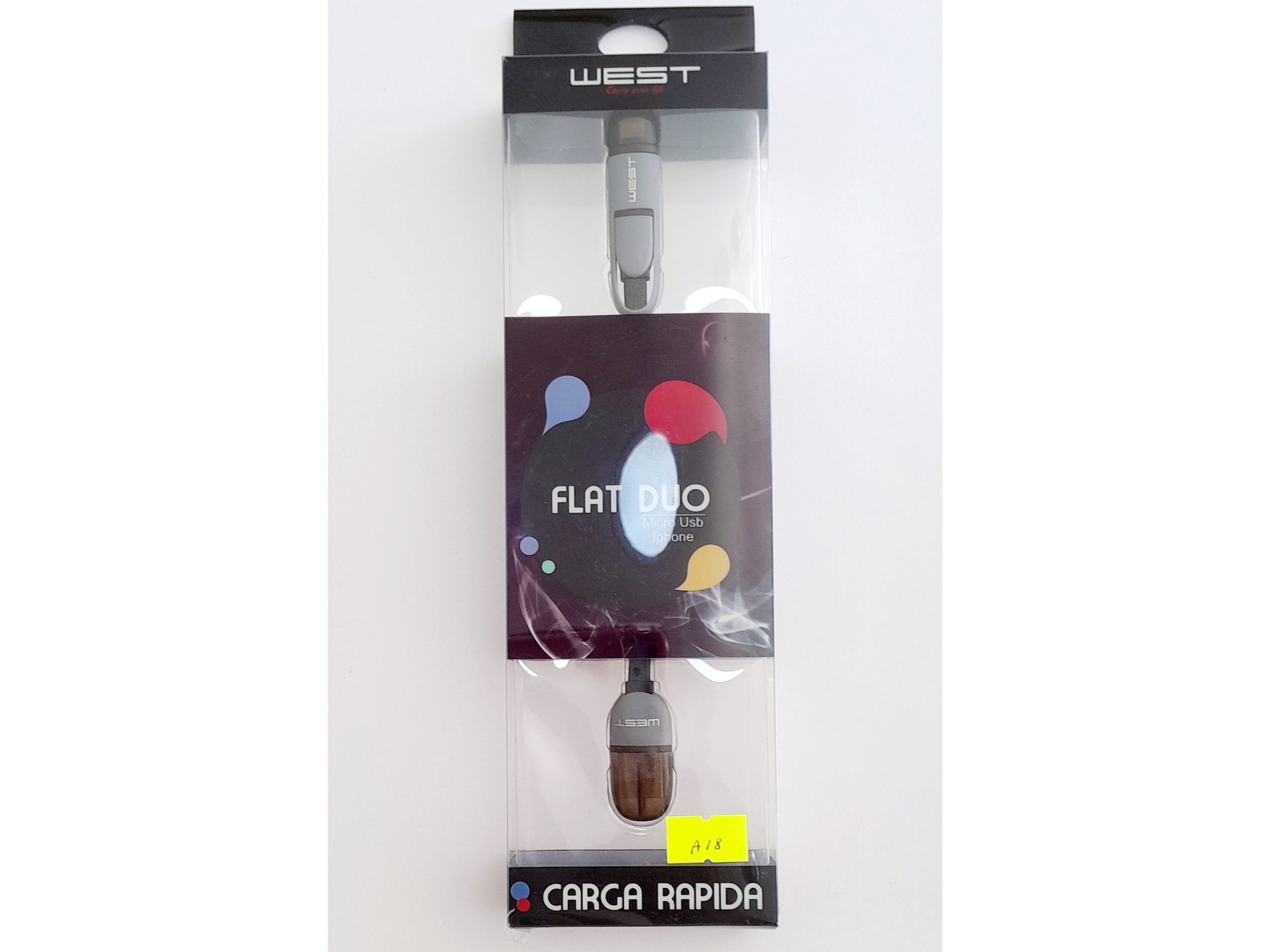 Cable Flat Duo USB LIGHTNING/MICRO