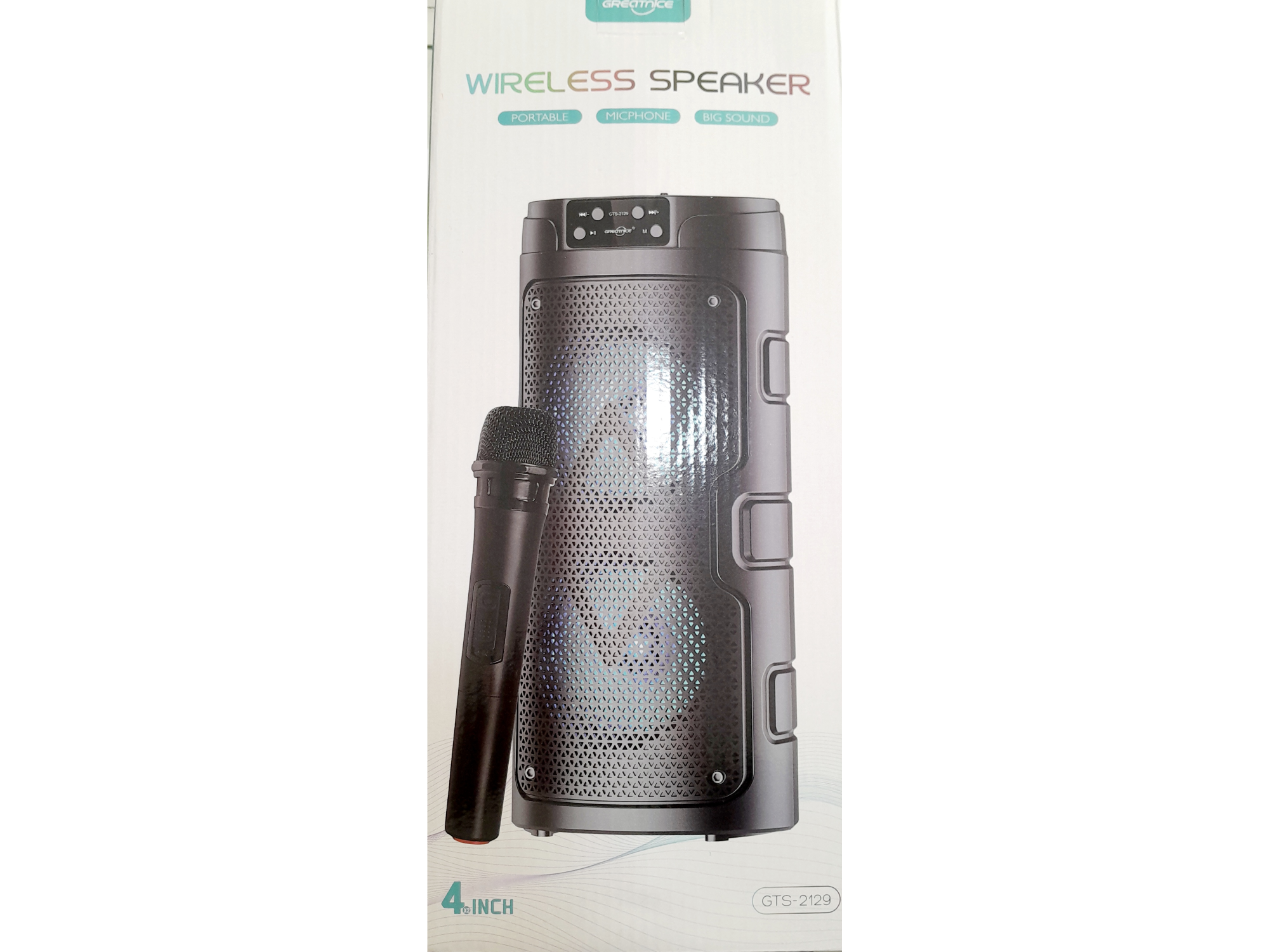 Parlante Bluetooth con Microfono Karaoke  El mic. Funciona con pilas