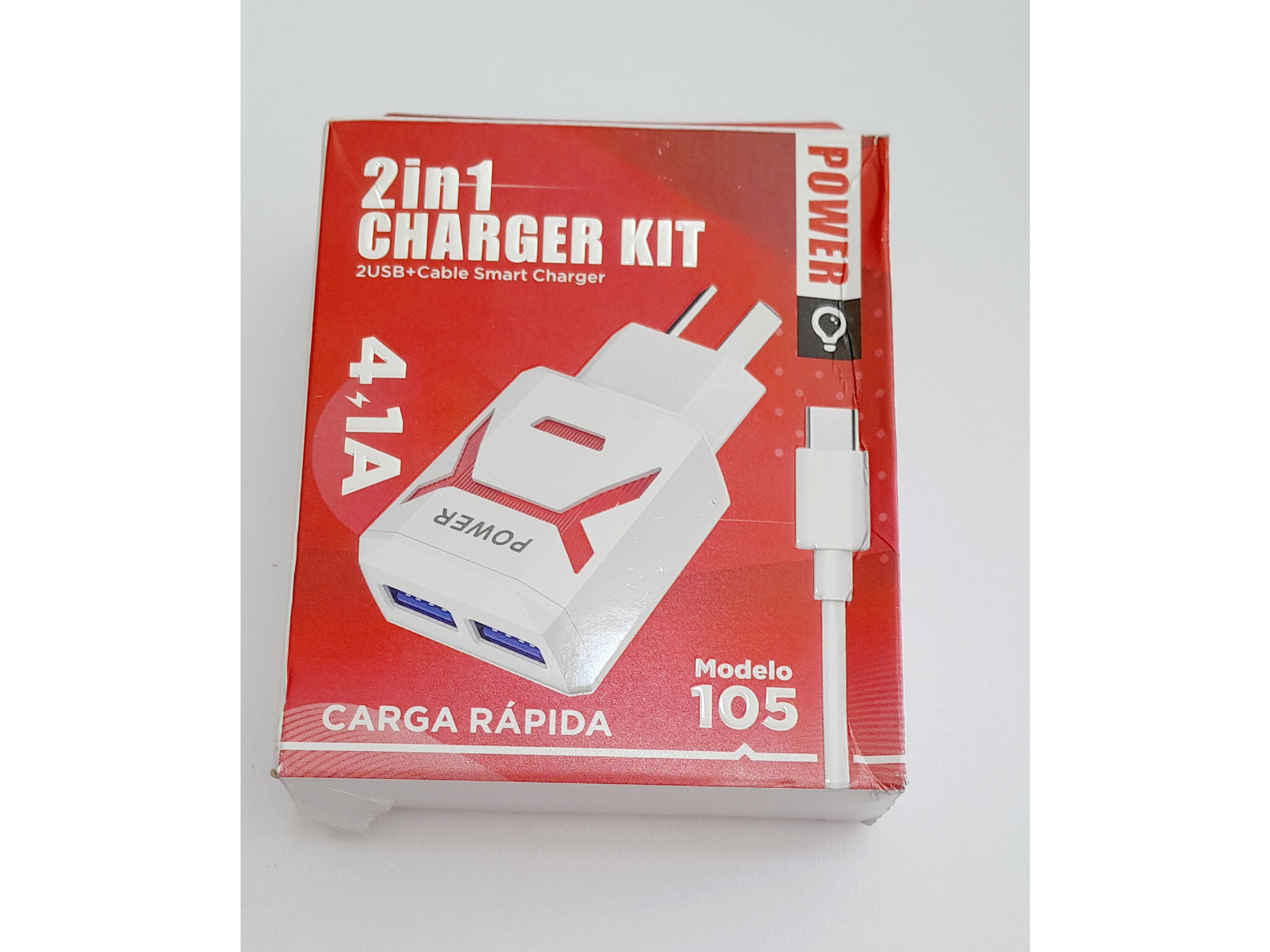 Cargador rapido 4.1A cable desmontable