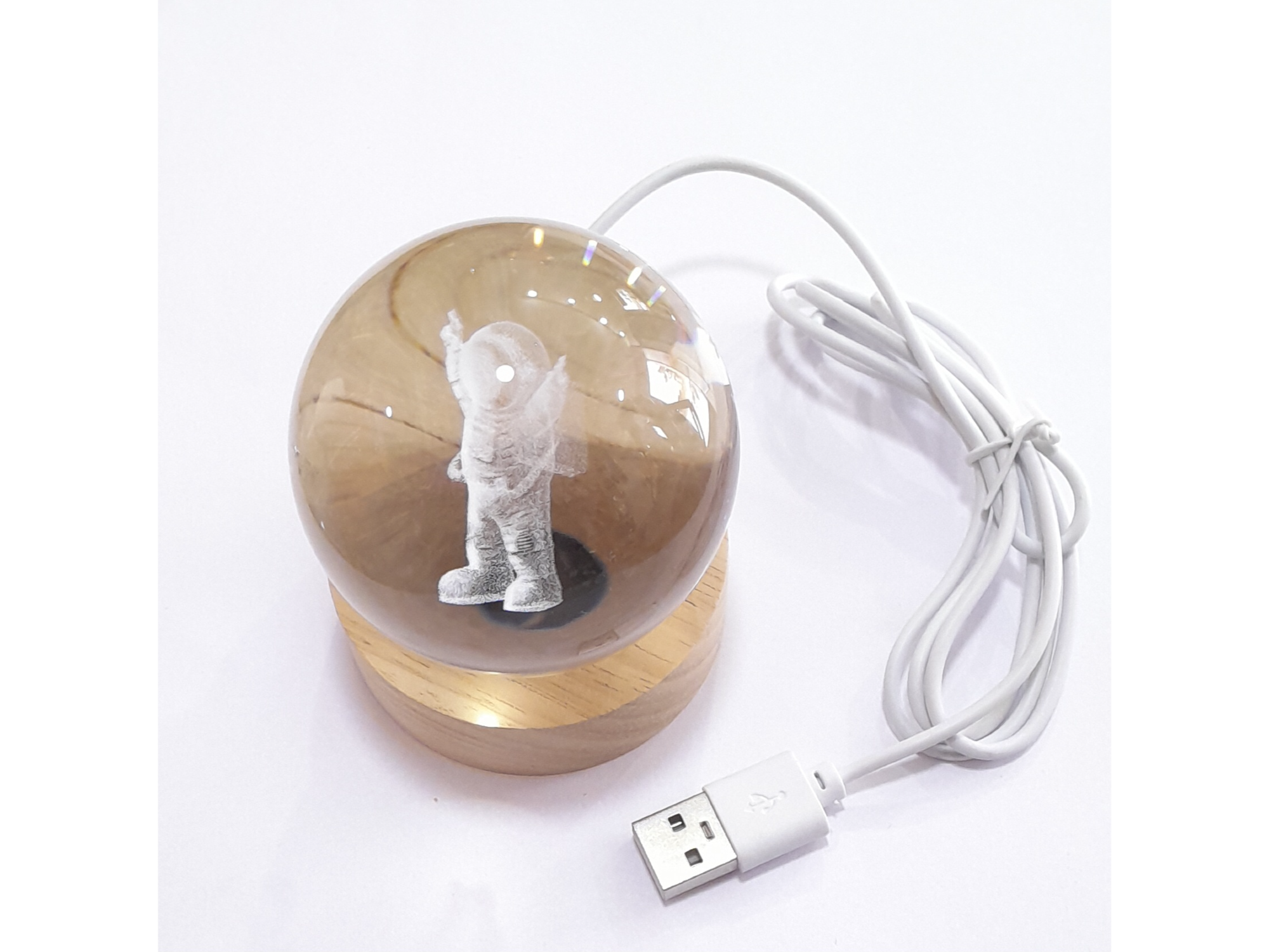 Adorno Cristal luz led. Ambienta y armoniza espacios Diseño Astronauta