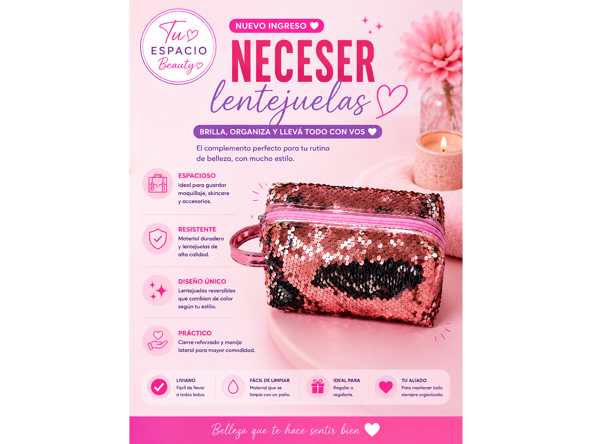 Neceser lentejuelas