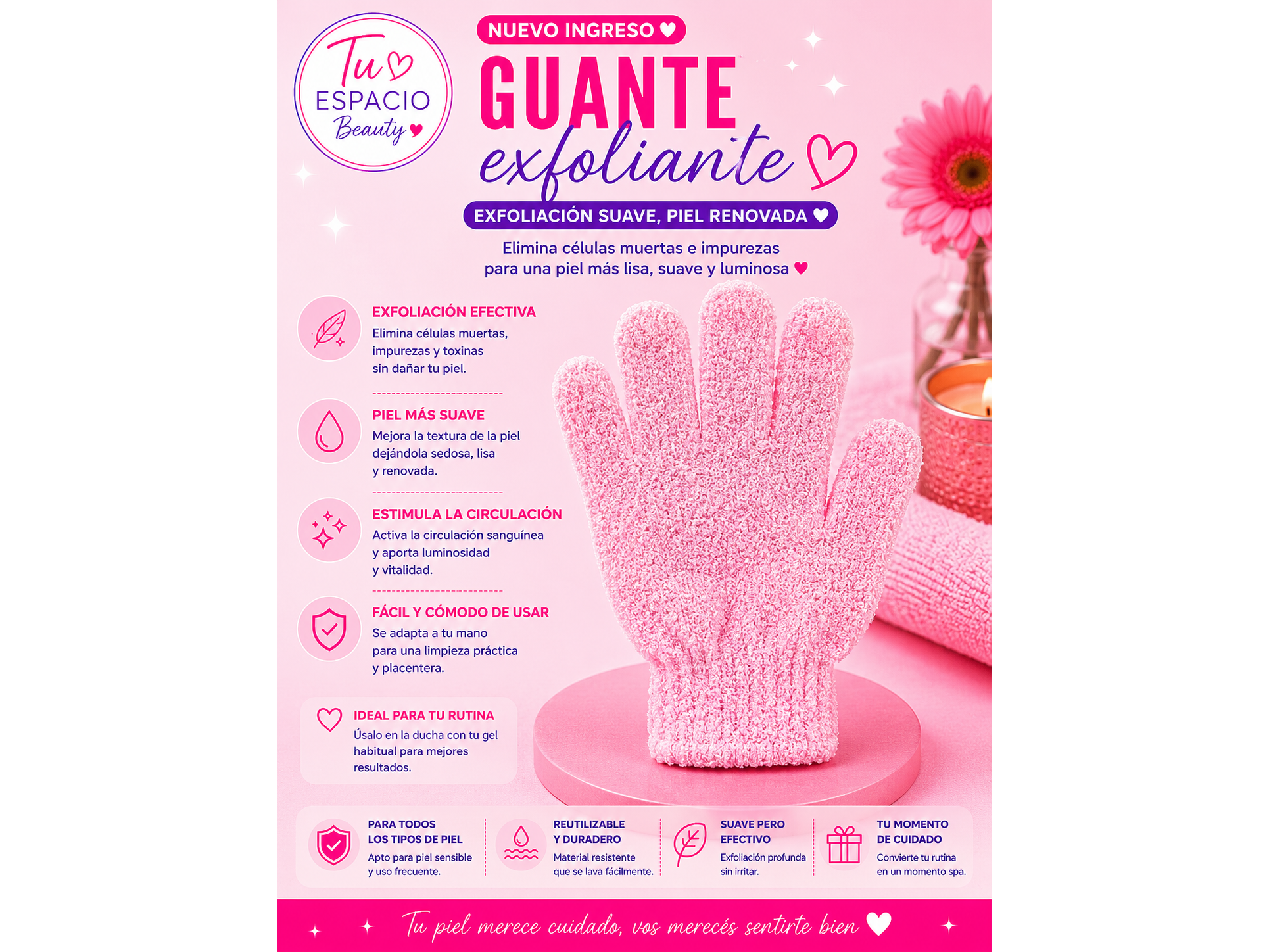 Guante exfoliante