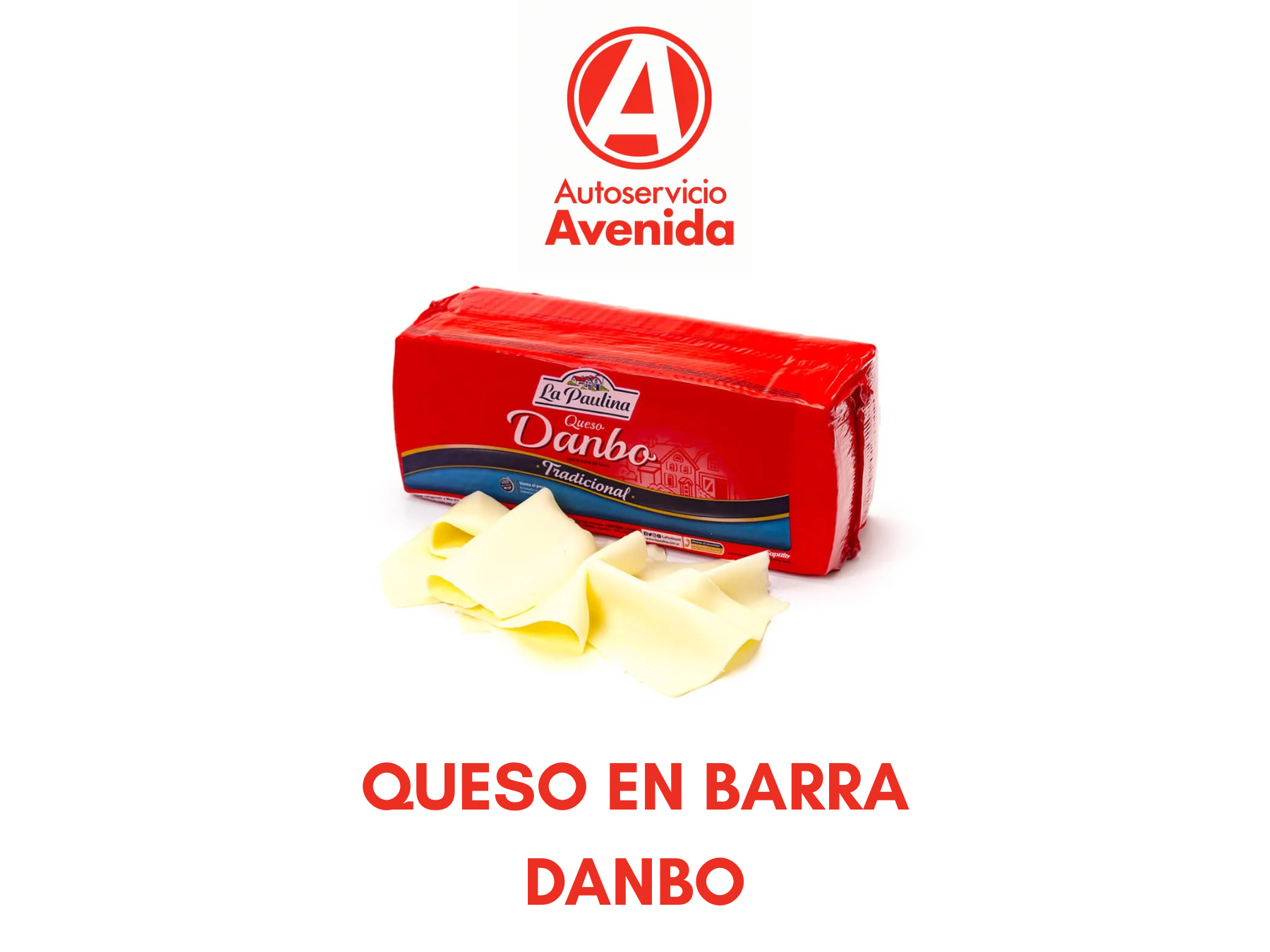 Queso en barra Danbo Punta del Agua  x100gr