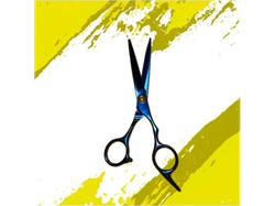 Tijera Filo Dulce/Navaja Con Regulador 6" 440 MOZKU (Azul)