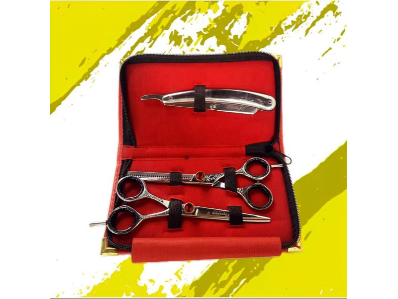 Combo Tijeras Con Navaja y Estuche Alta Calidad PRECISION