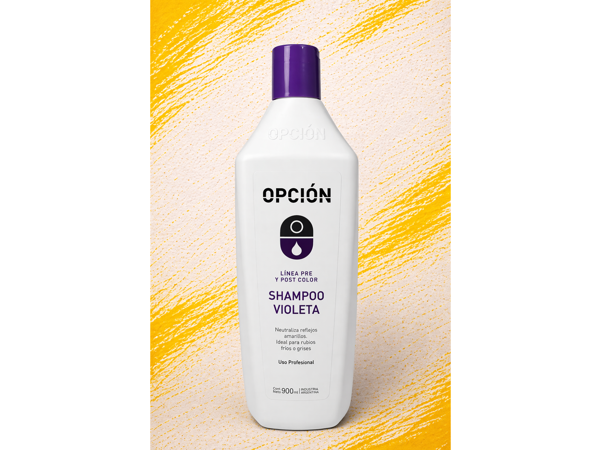 Shampoo Matizador Desamarillador OPCION 900 Ml.