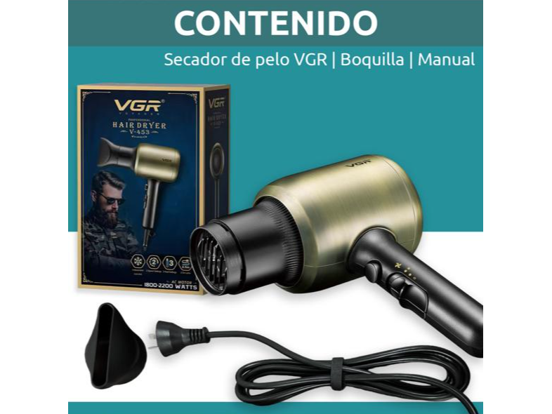 Secador de Pelo VGR V-453 2200w