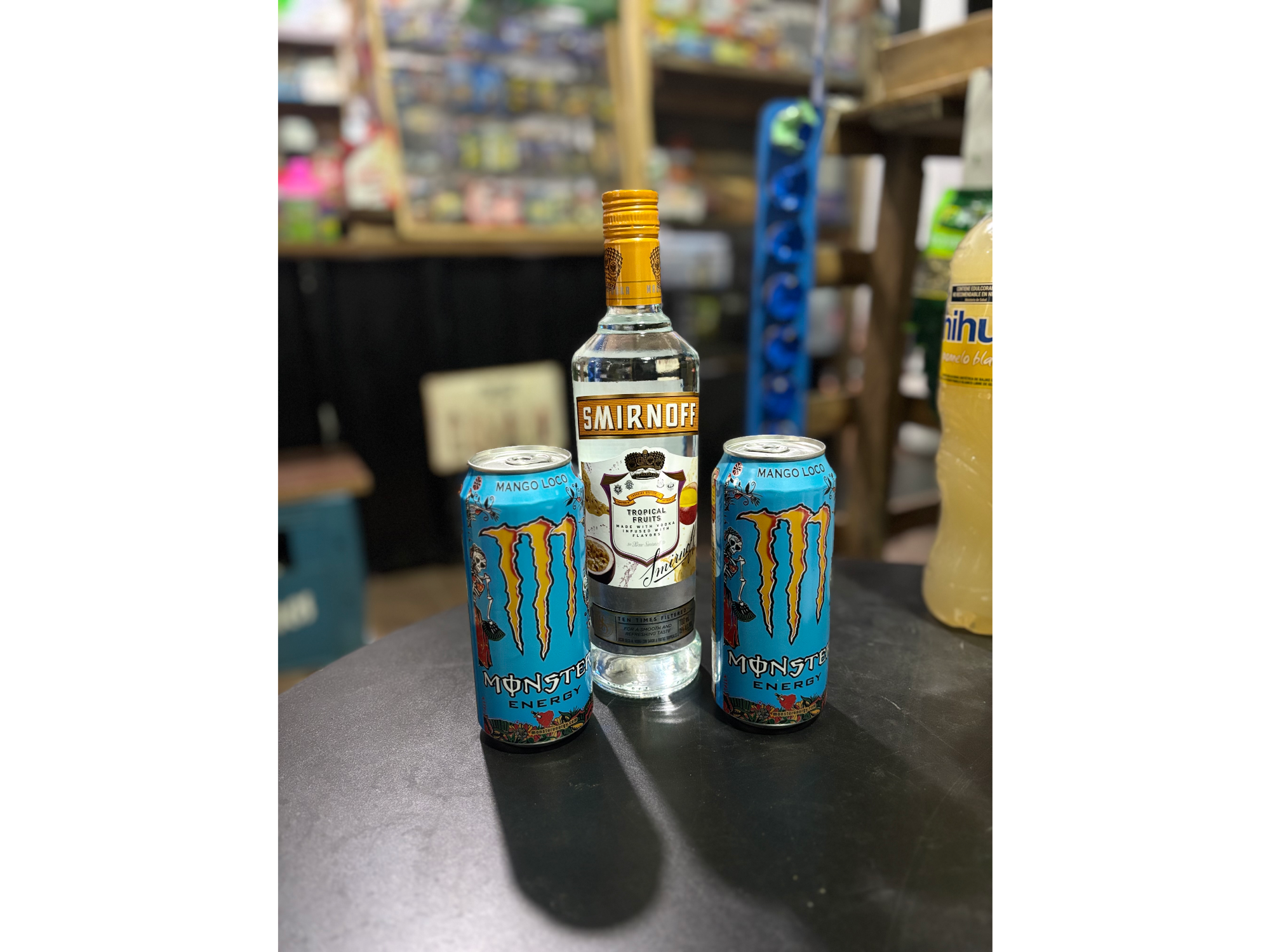1 Smirnoff + 2 monster