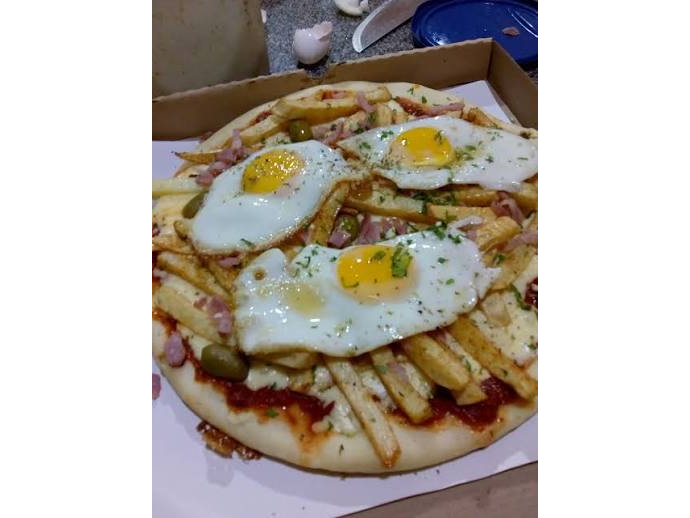 Pizza papa y huevo
