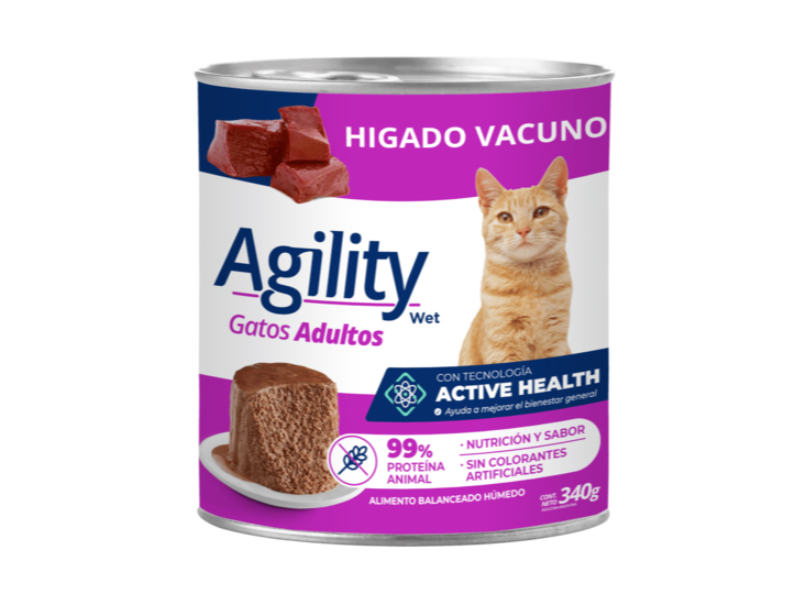 Sieger Agility Lata Gatos x340g. Higado Vacuno