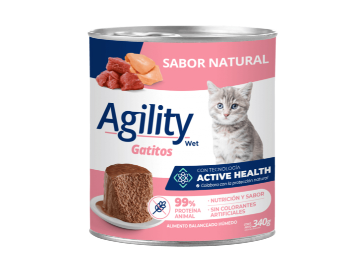 Sieger Agility Lata Gatitos x340g. Sabor Natural