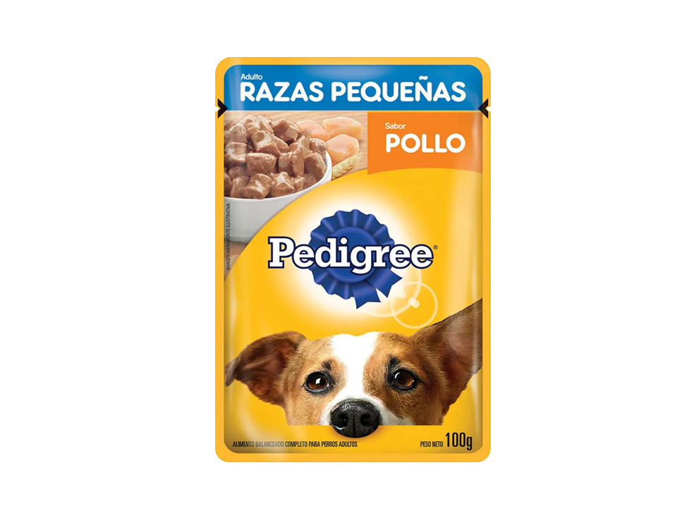 Pedigree Pouch Adultos Pequeños Pollo x100g.