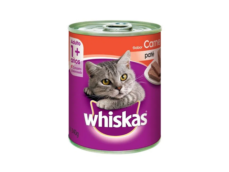 Whiskas Lata Adultos Carne x340g.