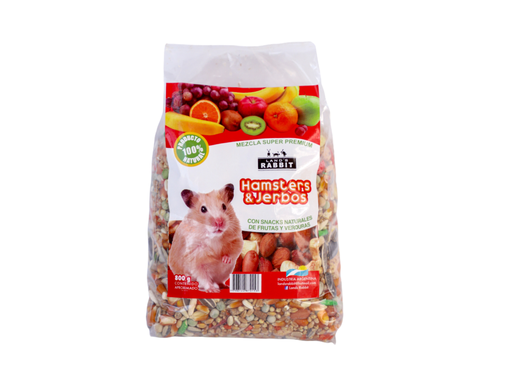 Rabbit Mezcla Hamster Jerbos Premium x800g.