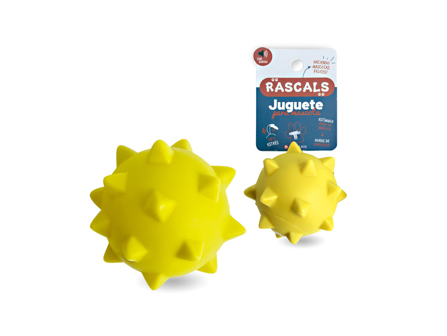 Rascals Pelota Erizo Amarillo