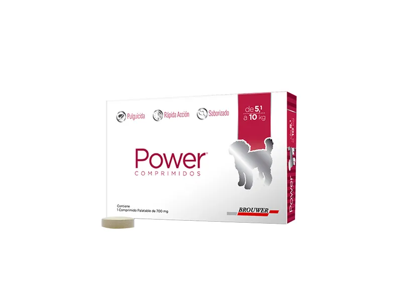 Power Comprimidos - Perros 5.1 a 10kg. - Gatos 3.1 a 6kg.