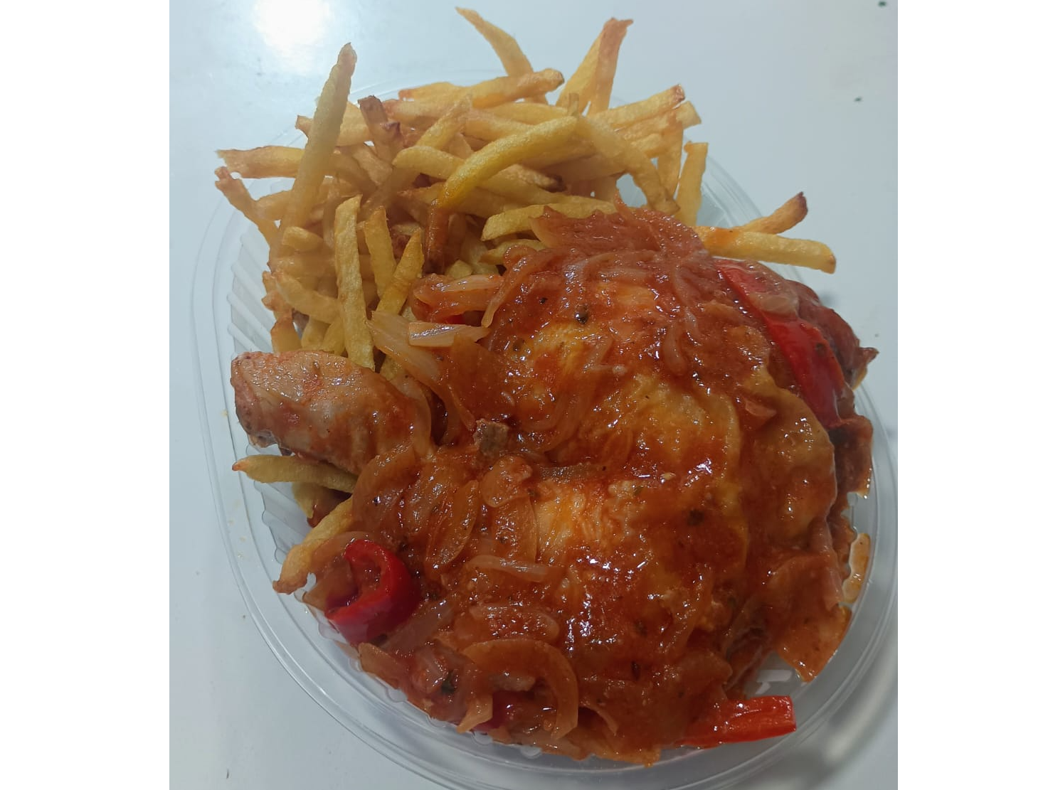 pollo a la portuguesa con fritas