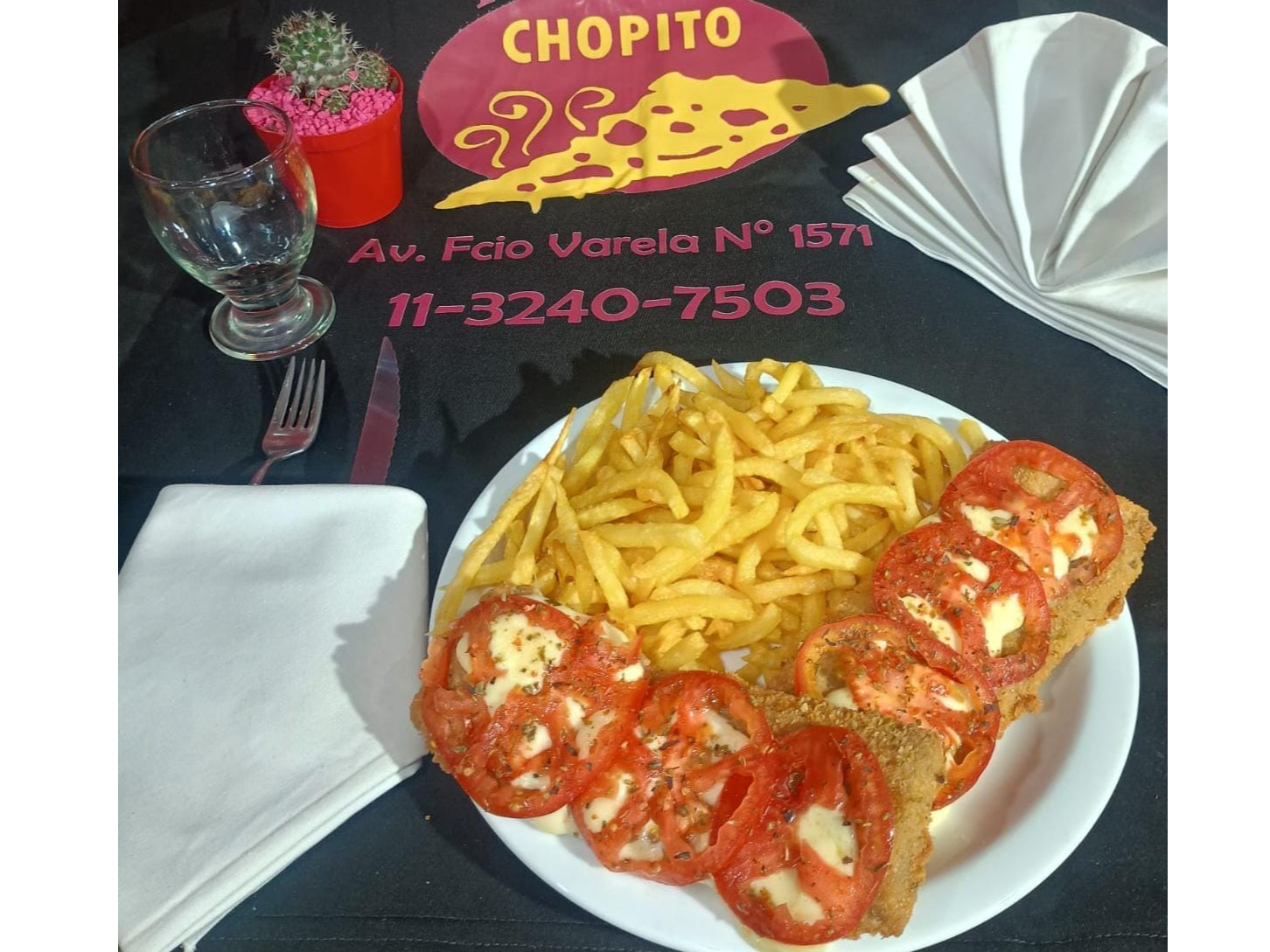 mila a la napolitana con fritas