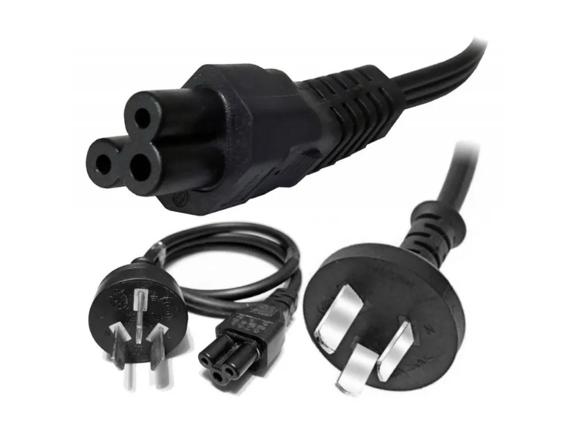 Cable interlock power tipo trebol 1.5m p/cargador notebook