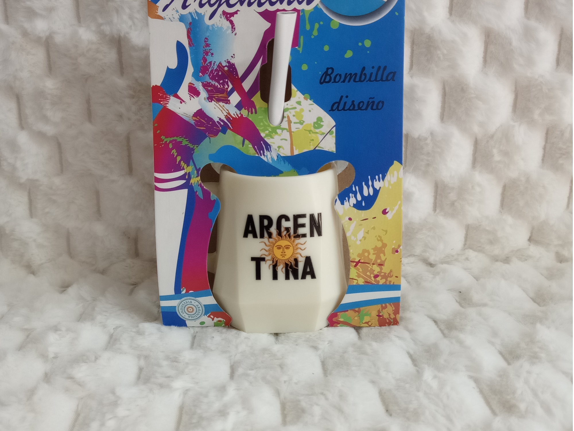 Mate con asa + Bombilla aluminio con sistema de vaciado
