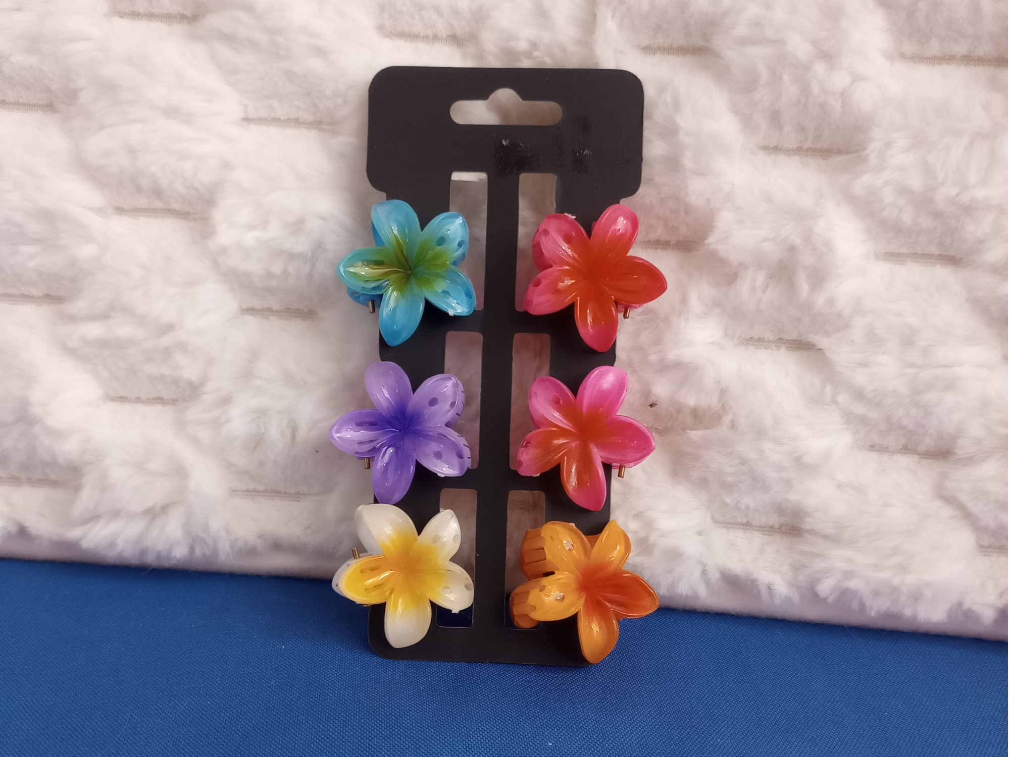 Set de Broches para el cabello de flores hawaianas tipo plumeria.