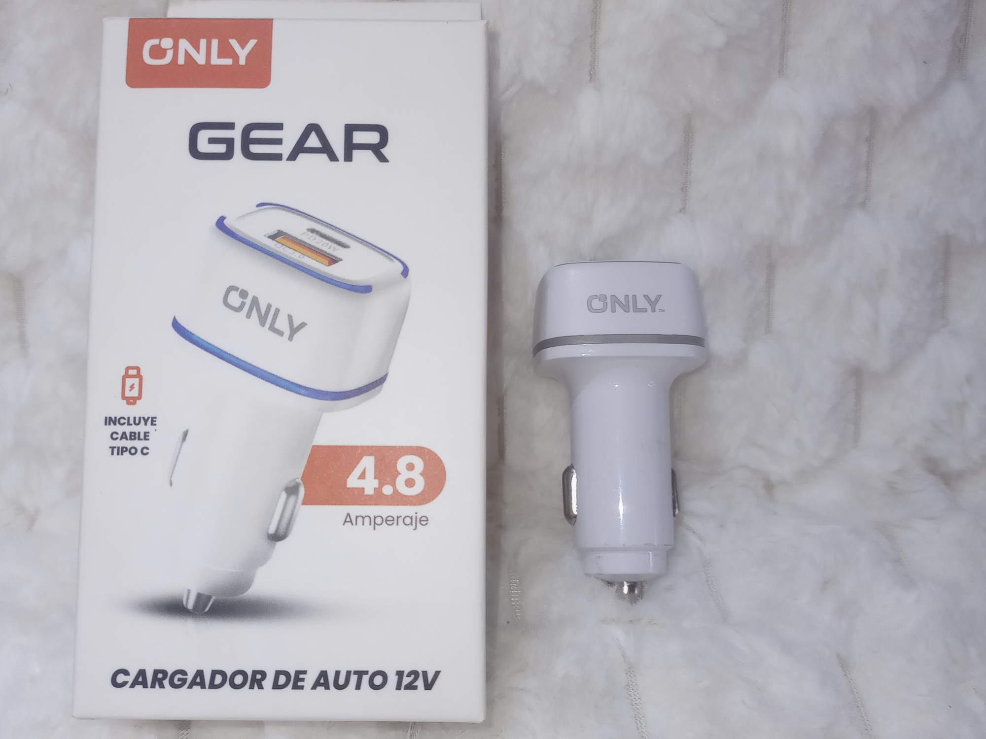 Cargador Auto Carga Rapida Gear Only Tipo C