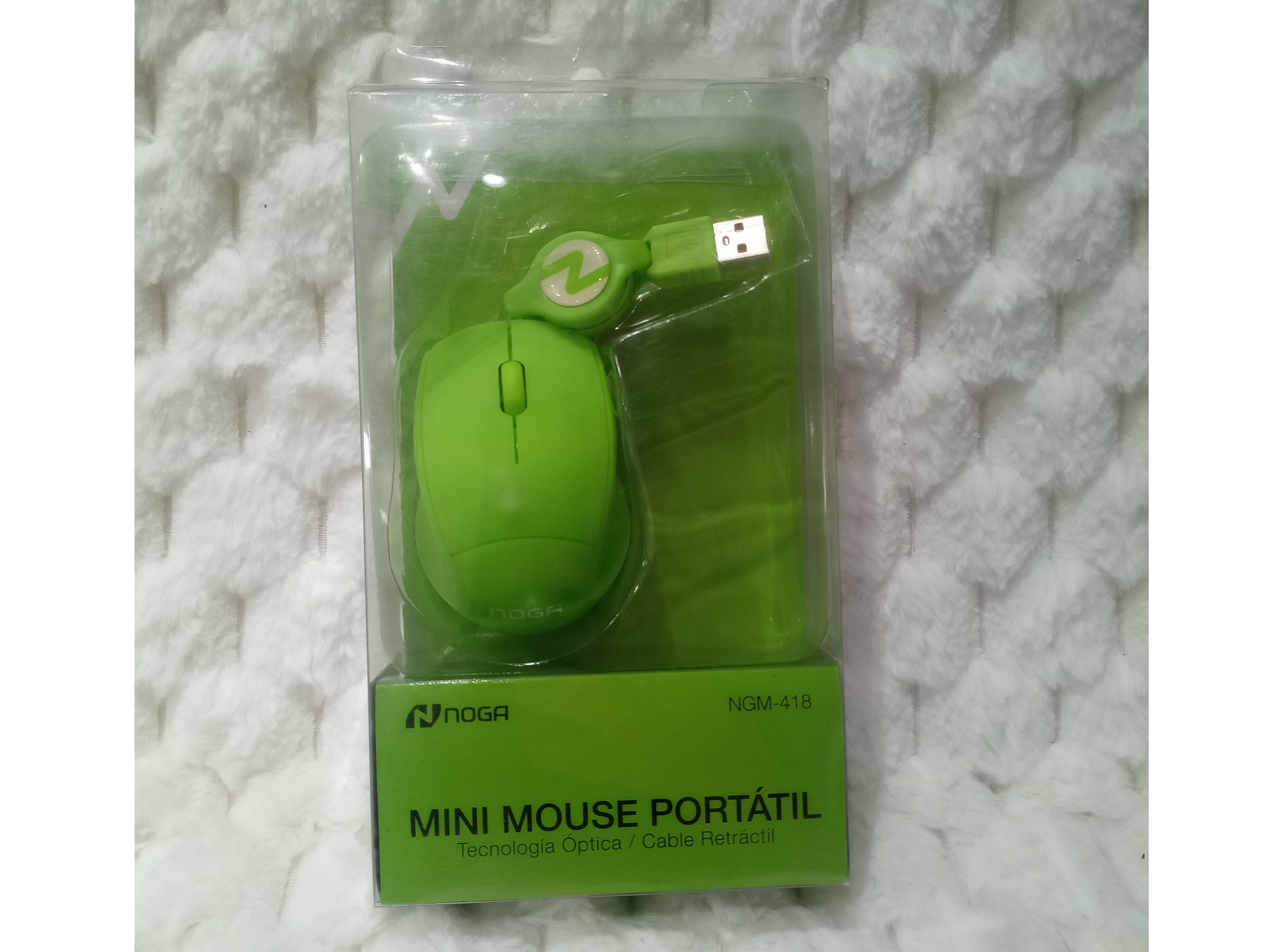 Mouse mini retractil Noga Verde ( NGM-418VR)