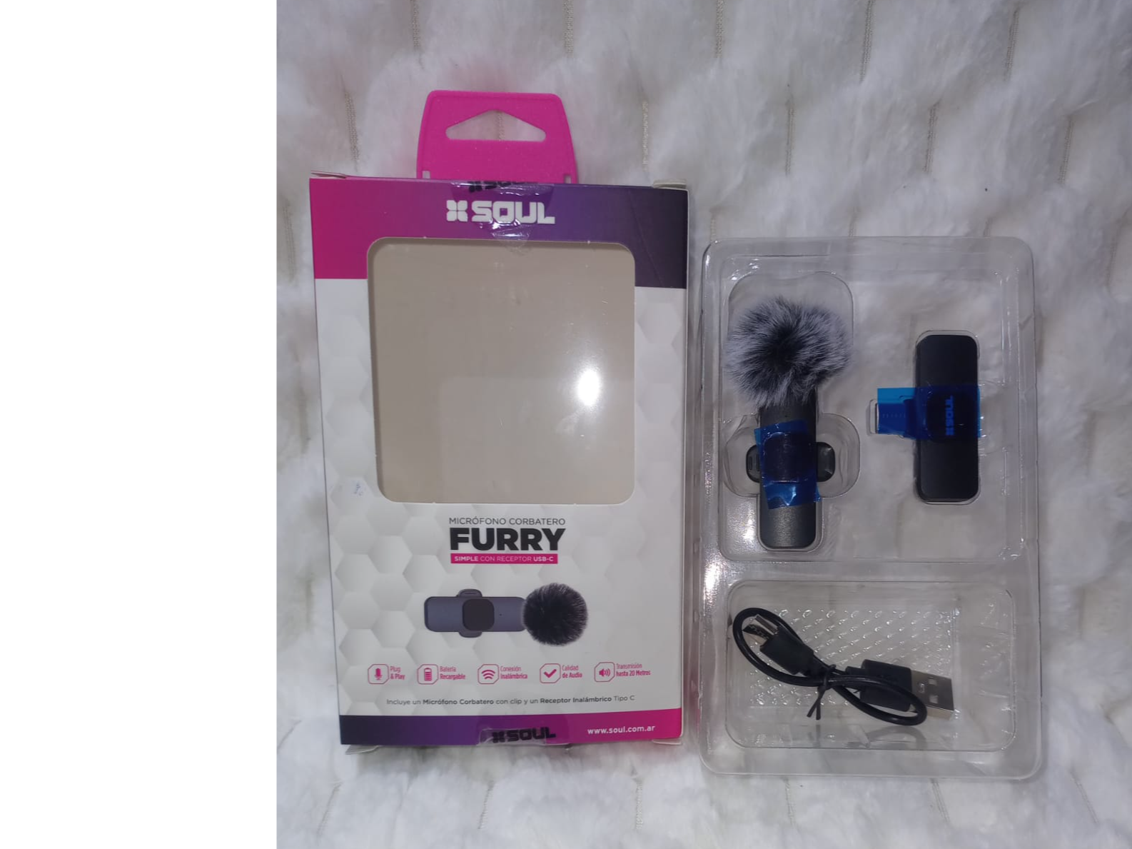 Micrófono corbatero Furry Soul  Tipo C