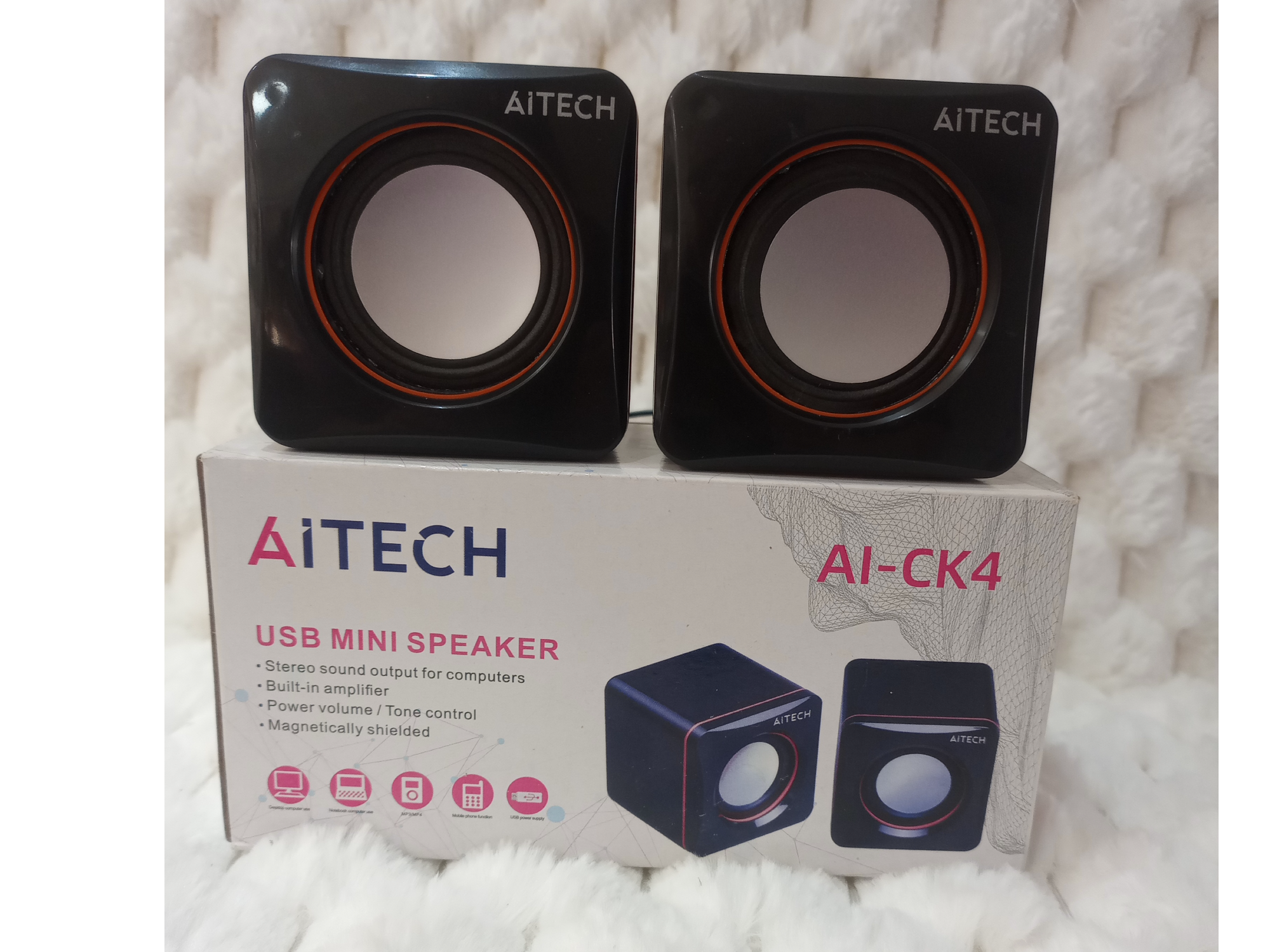 Parlante Multimedia Mini Speaker (Pc/Notebook) 2.0 Ai-ck4 Aitech
