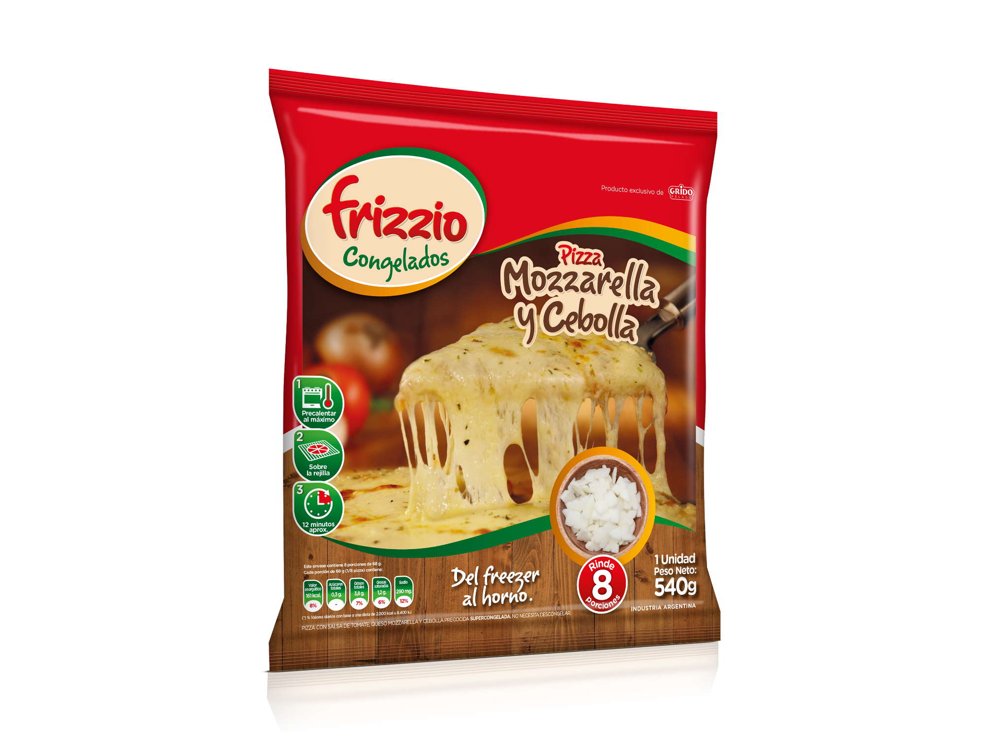 Pizza Muzzarella y Cebolla