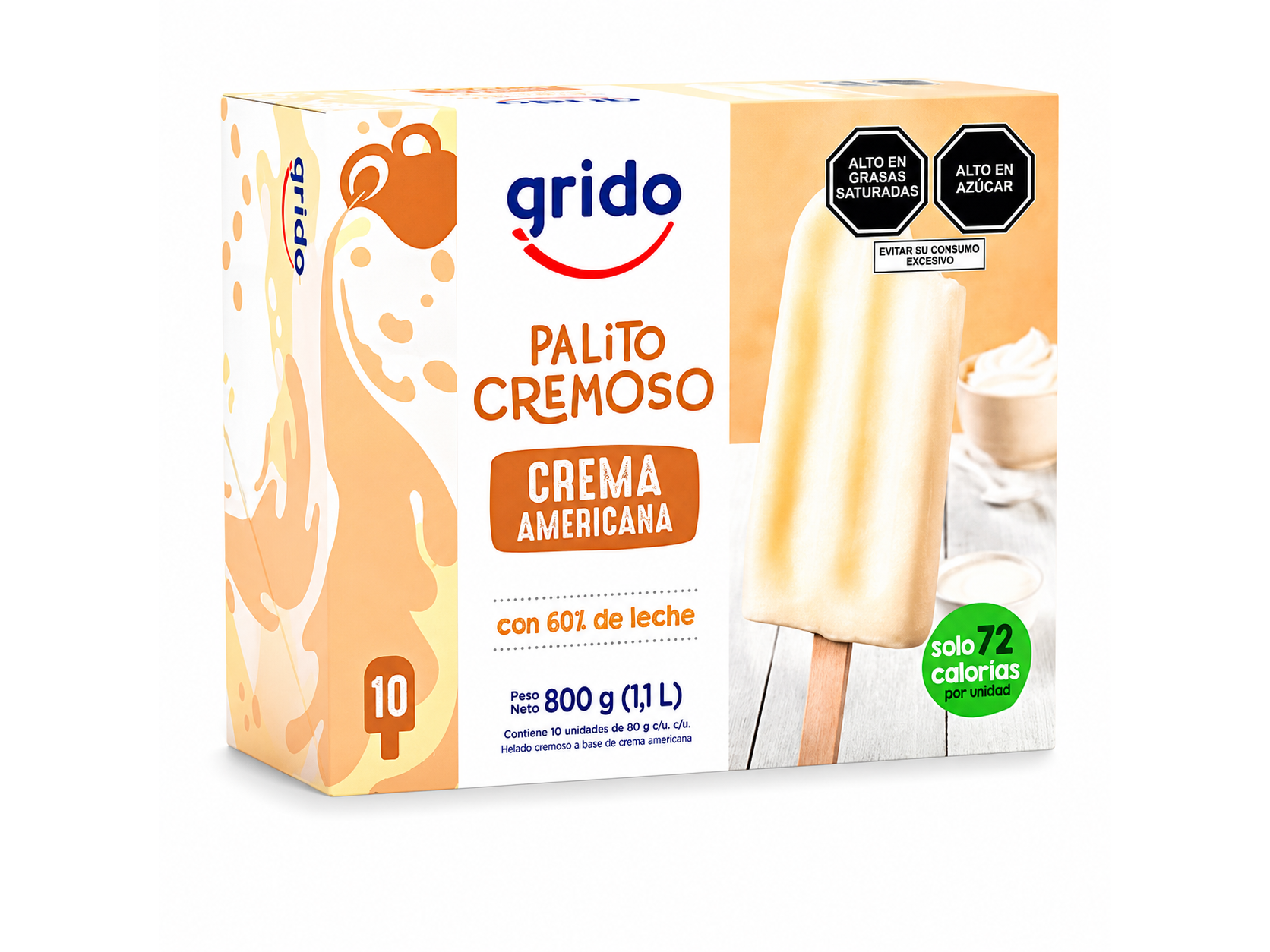 Caja Palito Cremoso Crema Americana X10