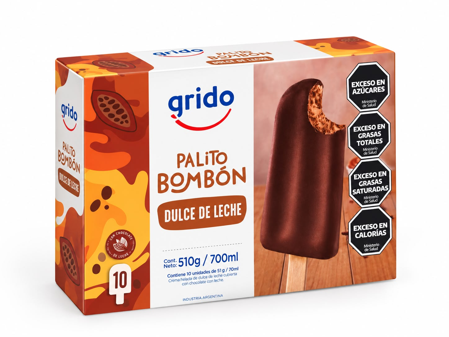 Caja Palito Bombon de Dulce de Leche x10