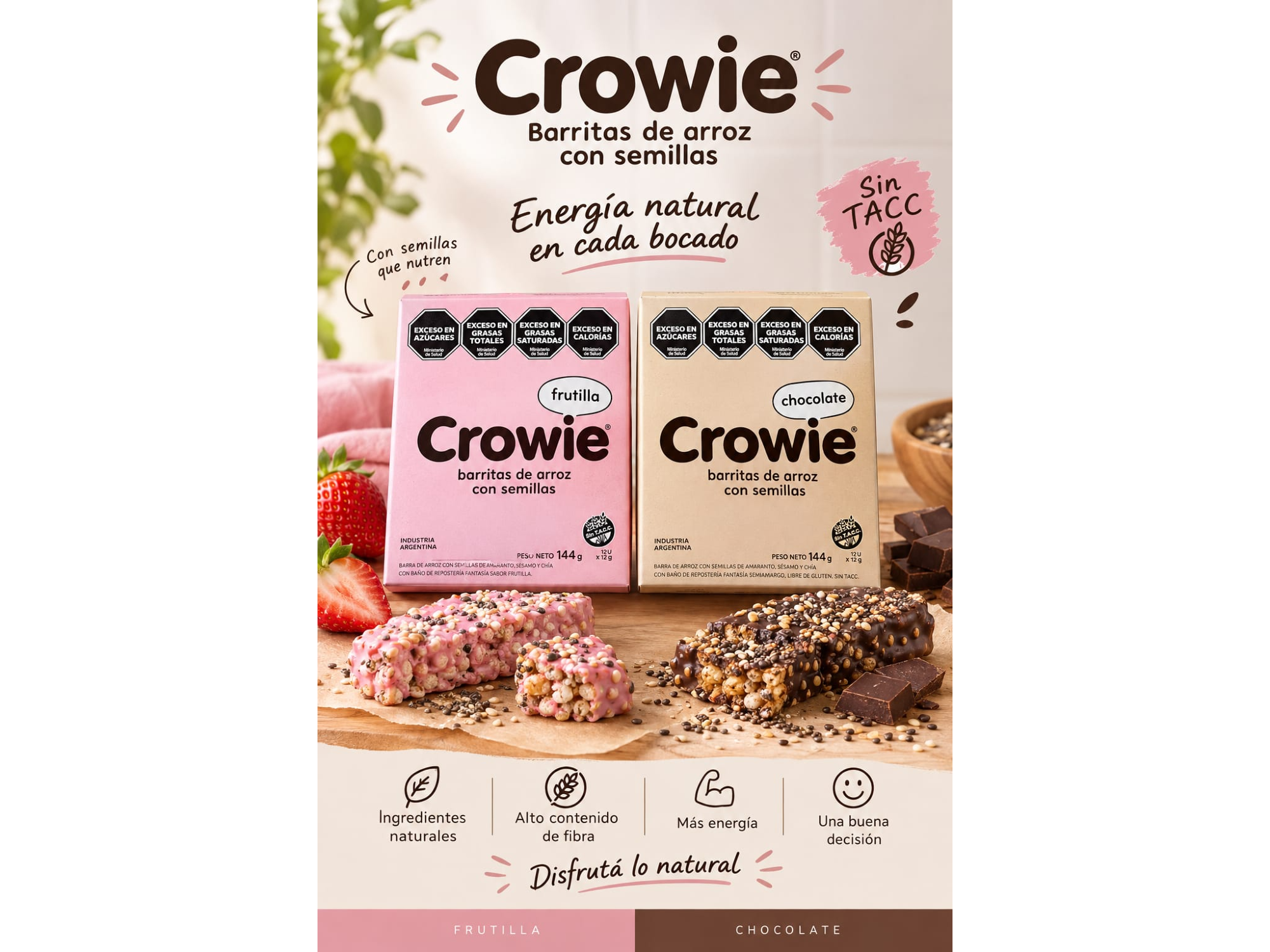 BARRITA DE ARROZ CROWIE de Distribuidora Makarios